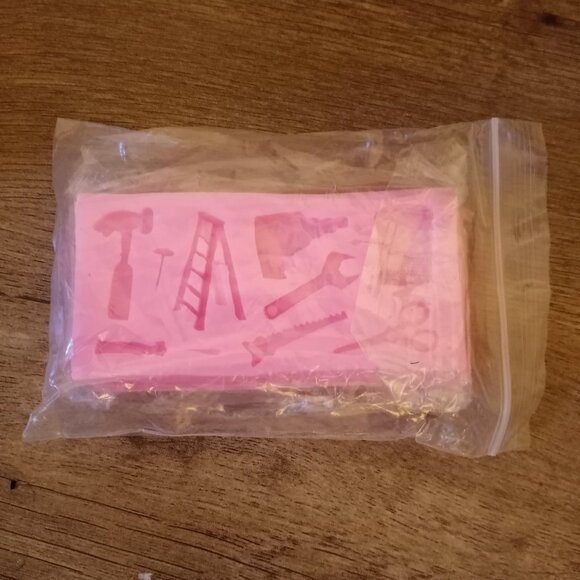 2 Pcs Hardware tools silicone jelly mold, ladder, hammer, screwdriver, scissors - Picture 6 of 7